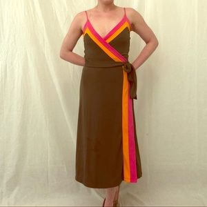 XS Isaac Mizrahi Olive Green Wrap Dress